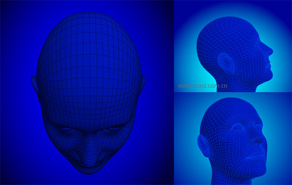 3D模型风格头像矢量素材