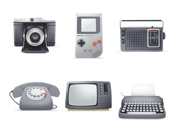 怀旧电器电玩等图标（png-ico-icns）