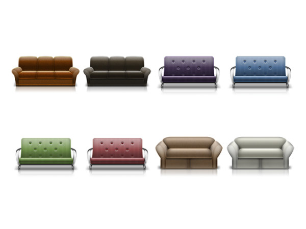 沙发系列图标透明png