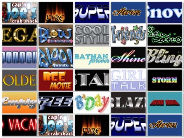 390 Photoshop Text Actions Pack （390款特效字体动作）