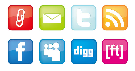 web2.0网页设计按钮图标矢量素材