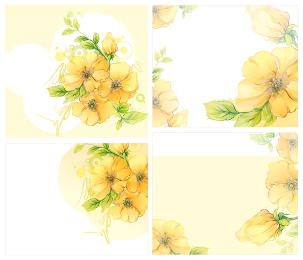 梦幻花朵矢量素材-6