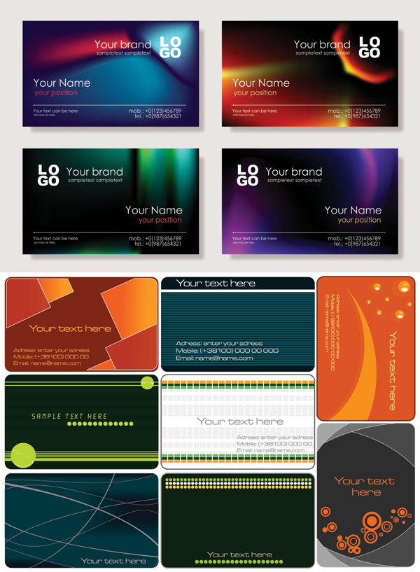 梦幻卡片模板矢量素材