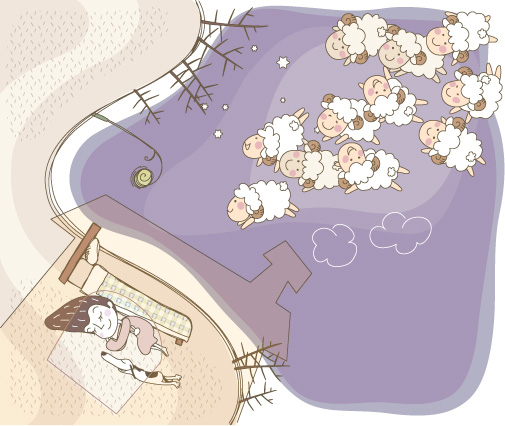 可爱线条插画矢量素材-23