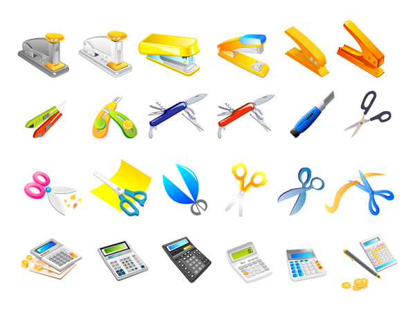 精美文具矢量素材