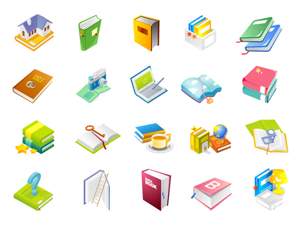 书籍系列图标矢量素材之九