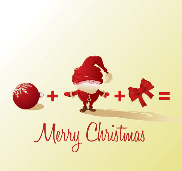 可爱圣诞老人矢量素材