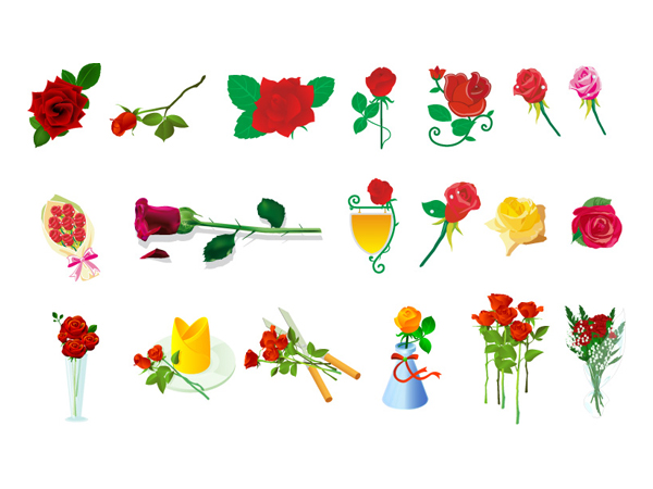 矢量玫瑰素材