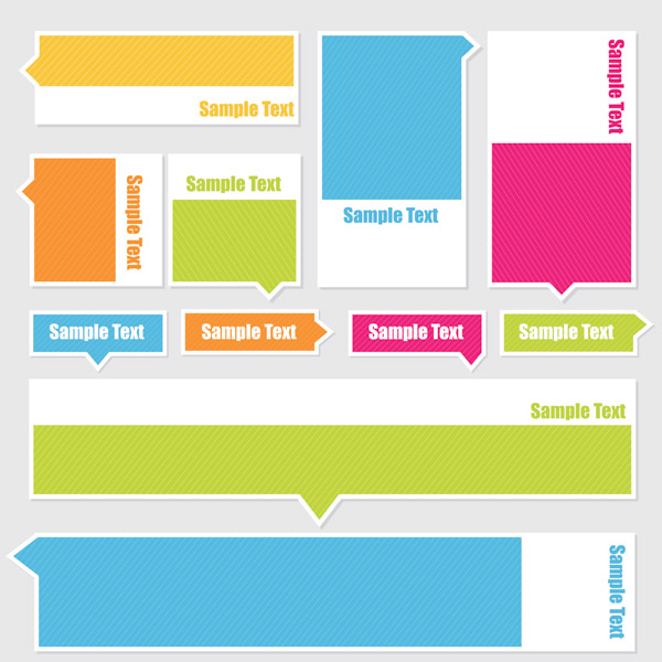 简约的形状装饰元素矢量素材