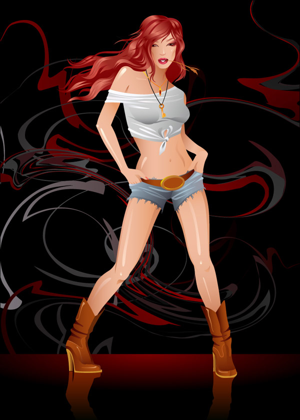 时尚女性矢量素材