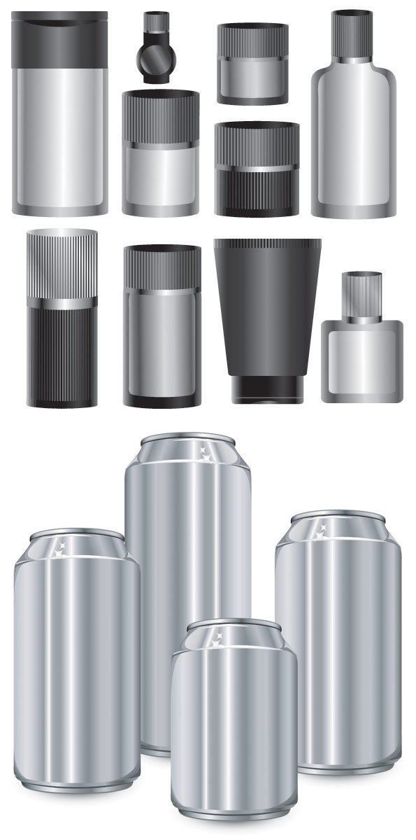 空白瓶子矢量素材