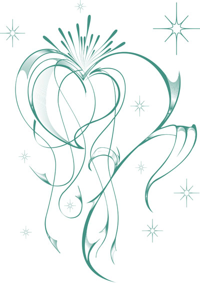 心形花纹矢量素材