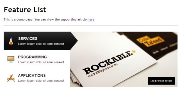 Feature List 淡出淡入焦点大图切换