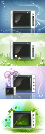 清晰的电视屏幕矢量素材