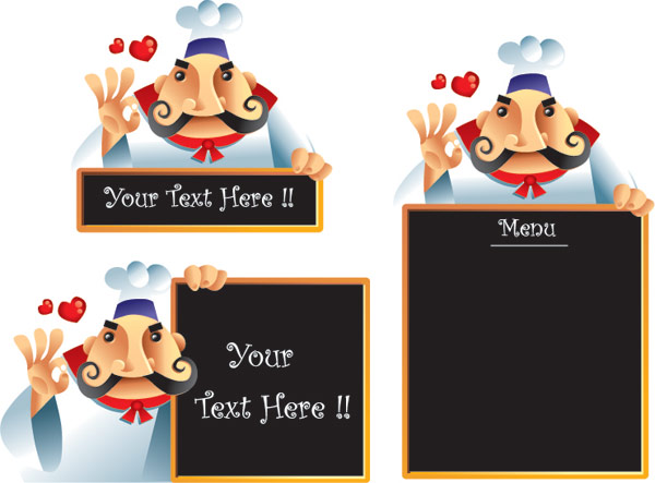 厨师菜单矢量素材