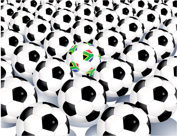 好多足球矢量素材