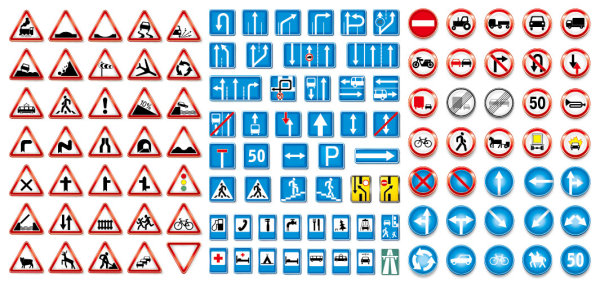 公共交通标识图标矢量素材