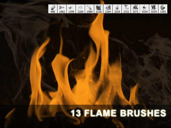 13款火焰和烟雾PS笔刷