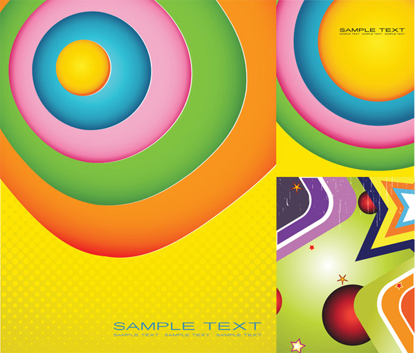 缤纷图形背景矢量素材