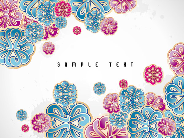 特别的潮流花纹矢量素材