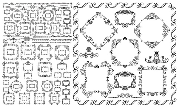 欧式花边矢量素材