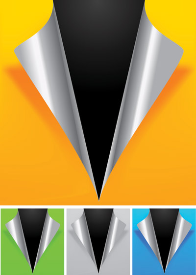 被剪开的纸张矢量素材