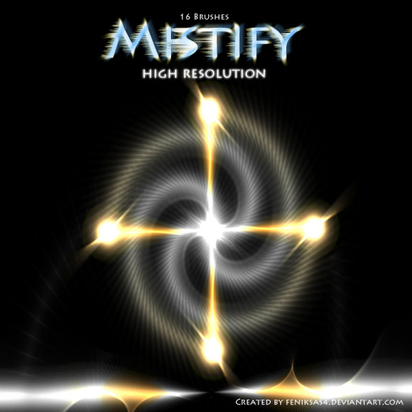 高清晰超酷梦幻螺旋炫光PS笔刷(之二)  