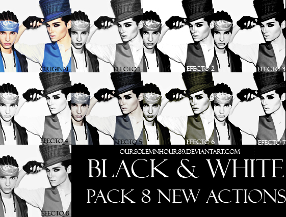 多种黑白特效PS动作