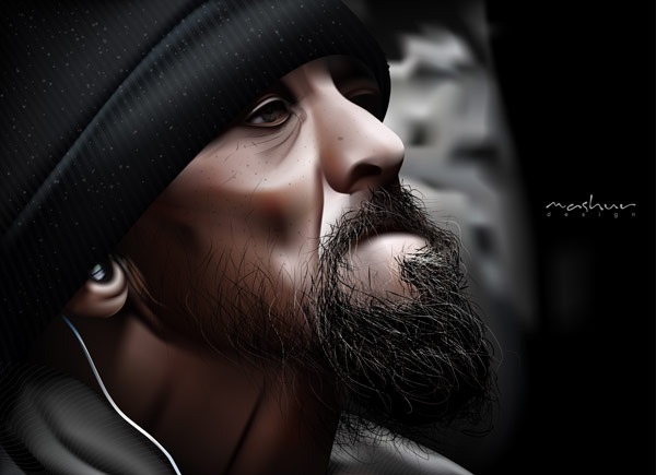 貌似T-bag的男人矢量素材