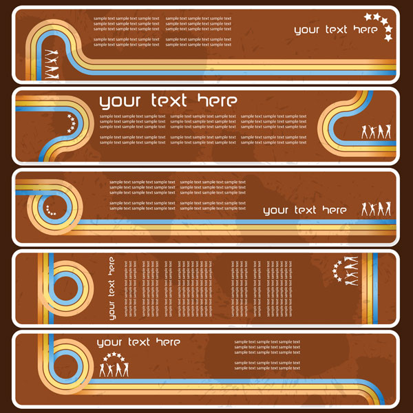 老式横幅矢量素材