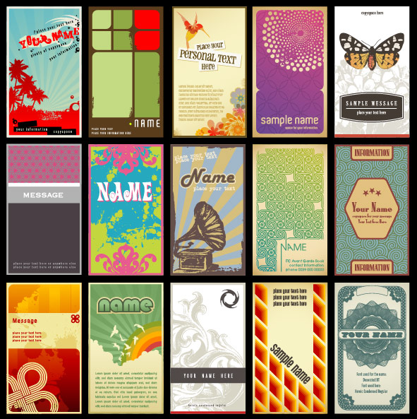 时尚卡片矢量素材