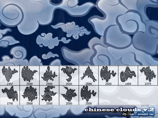 高清晰卡通白云PS笔刷（之二）