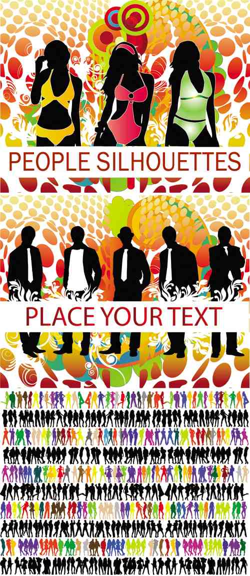 多款矢量人物剪影&nbsp;