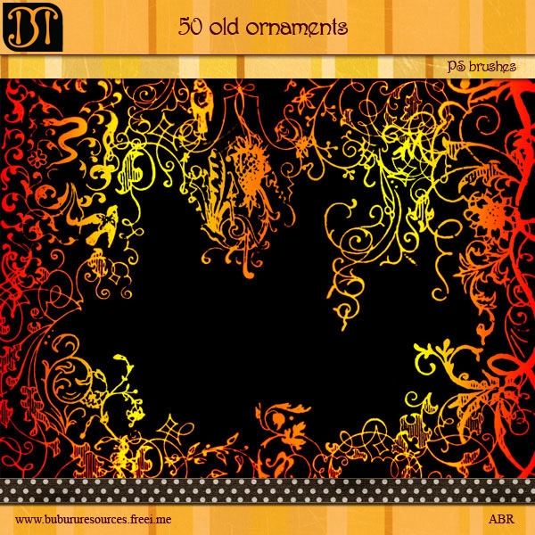 高清晰传统花纹PS笔刷 