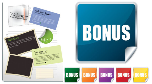 便笺&贴纸矢量素材