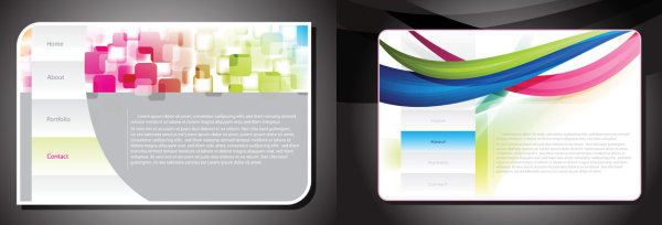 简约网页设计模板矢量素材