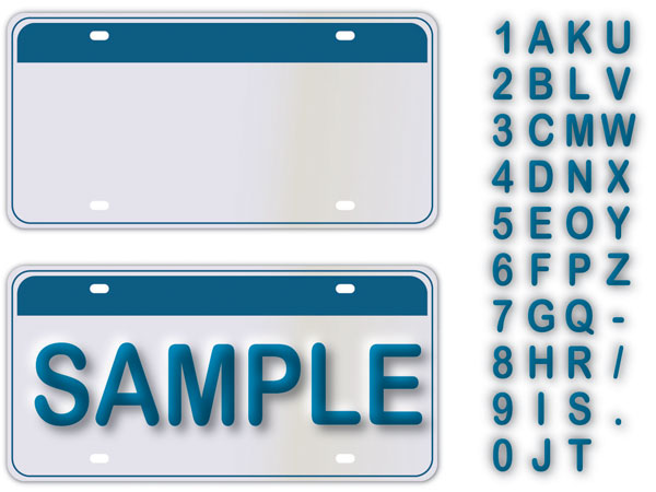 朴素的【数字】&【字母】矢量素材 