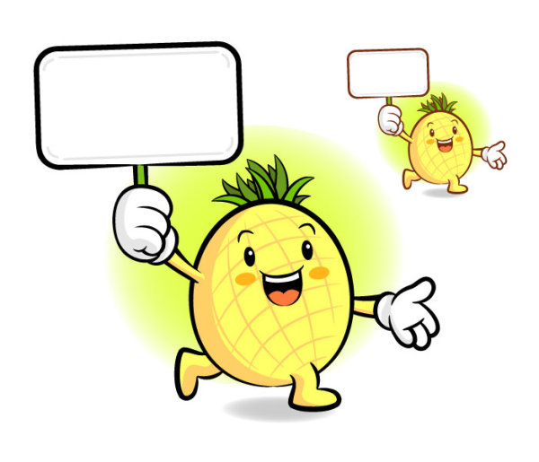 超有爱的卡通水果矢量素材4