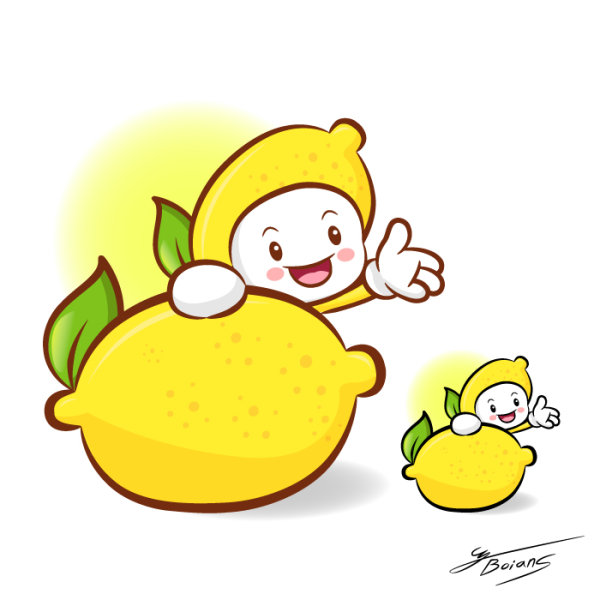 超有爱的卡通水果矢量素材7