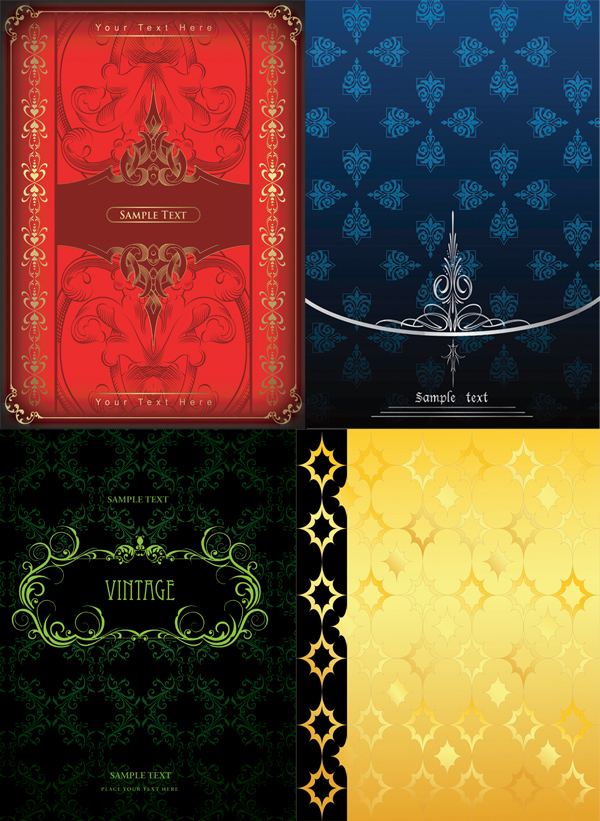 {华丽的底纹图案}矢量素材