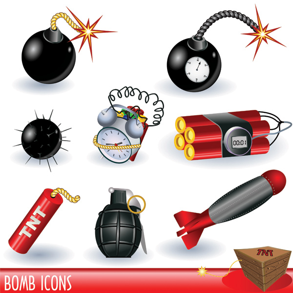   炸弹地雷系列矢量素材  