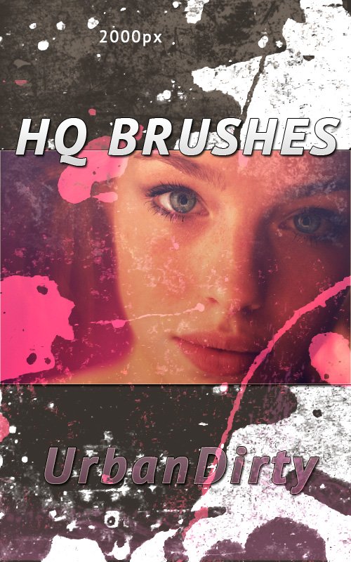 高清晰污渍颓废PS笔刷