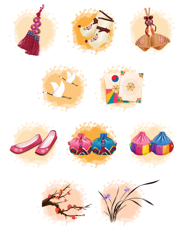 {漂亮的礼盒包装}矢量素材