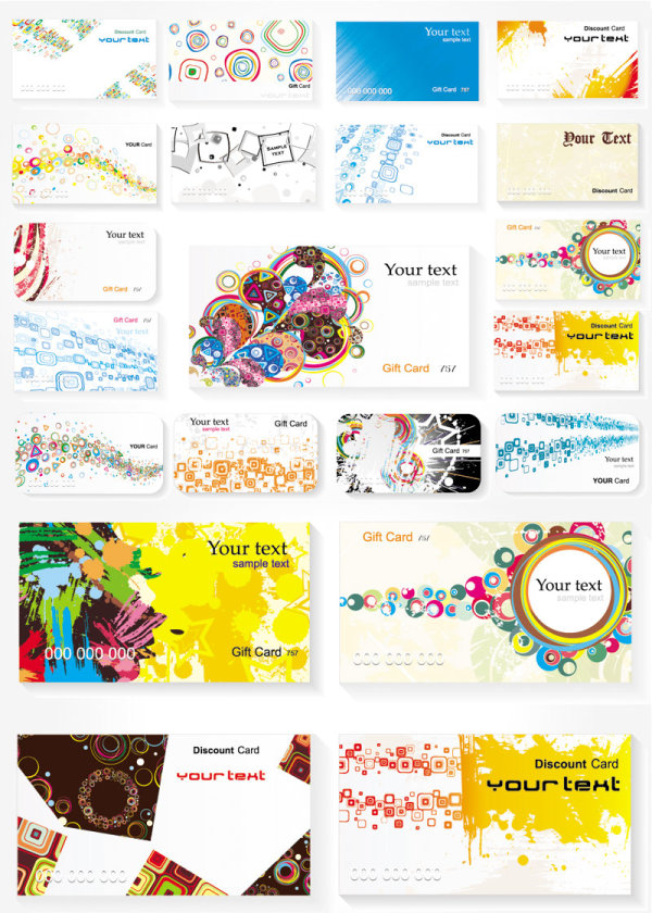 潮流卡片模板二 &mdash;&mdash;矢量素材