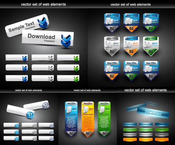网页设计装饰元素矢量素材-3