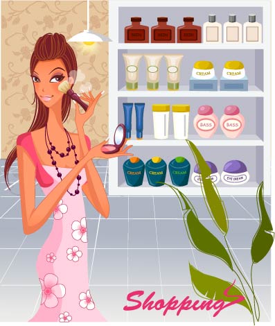 时尚女性购物素材16