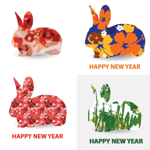 兔子图案&mdash;&mdash;矢量素材