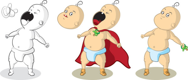 卡通人物漫画形象02&mdash;&mdash;矢量素材