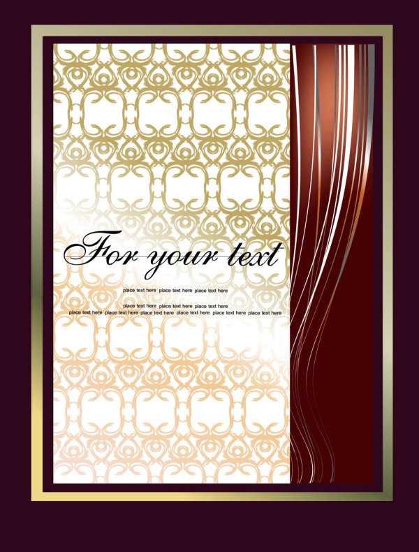 华丽的欧式花纹边框04&mdash;&mdash;矢量素材