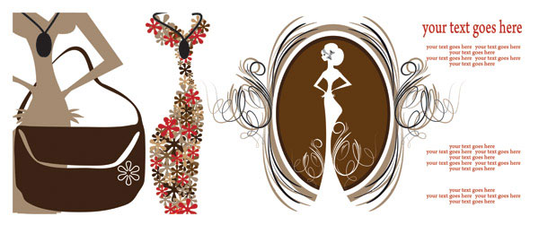 苗条女人矢量素材